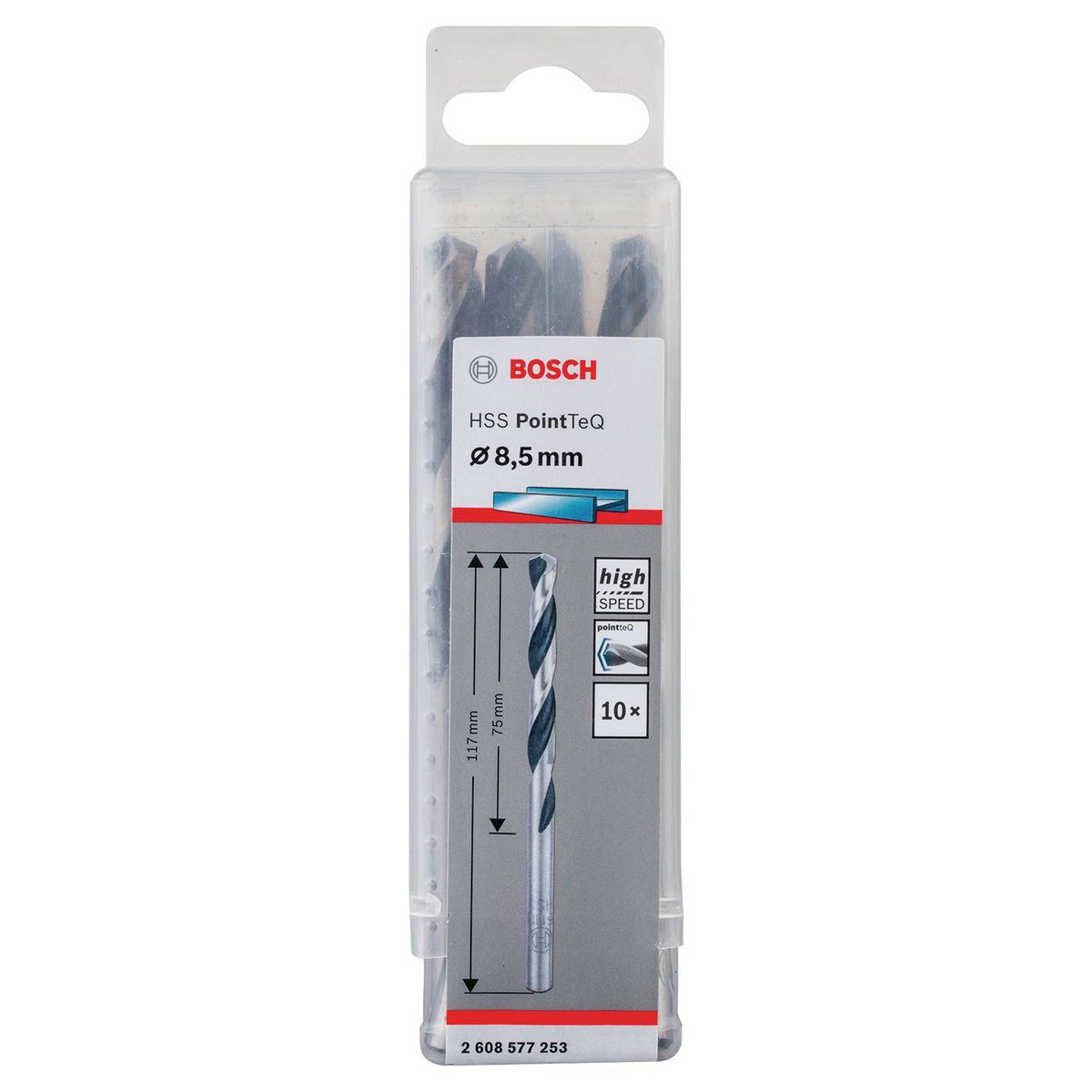 BOSCH - Set brocas para metal 8.5 mm 10 unidades