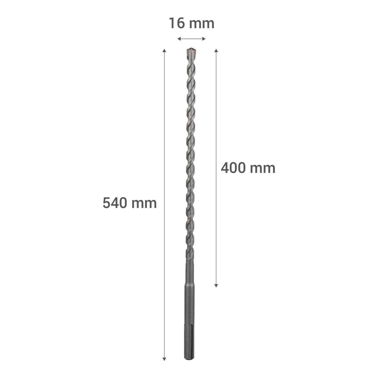 BOSCH - Broca SDS MAX-4 para hormigón 16x400x540 mm