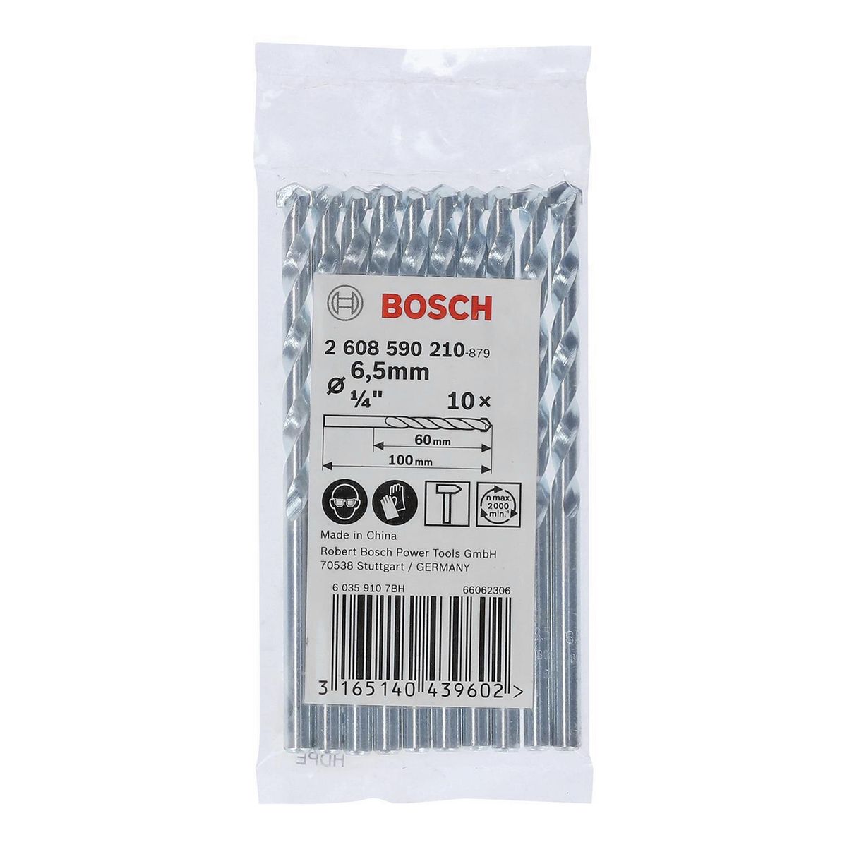 BOSCH - Set brocas para concreto 6.5 mm 10 unidades