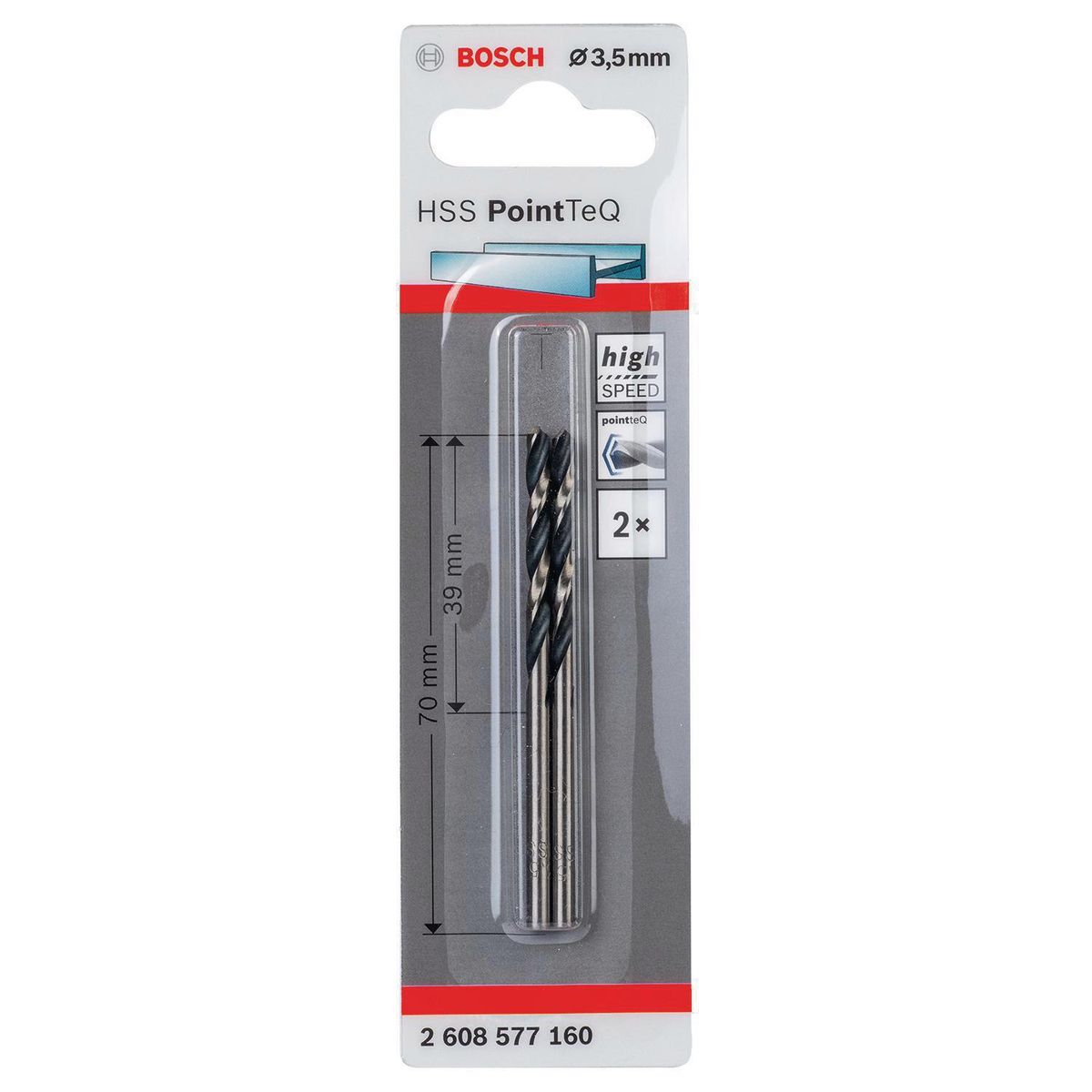 BOSCH - Set brocas para metal 3.5 mm 2 unidades