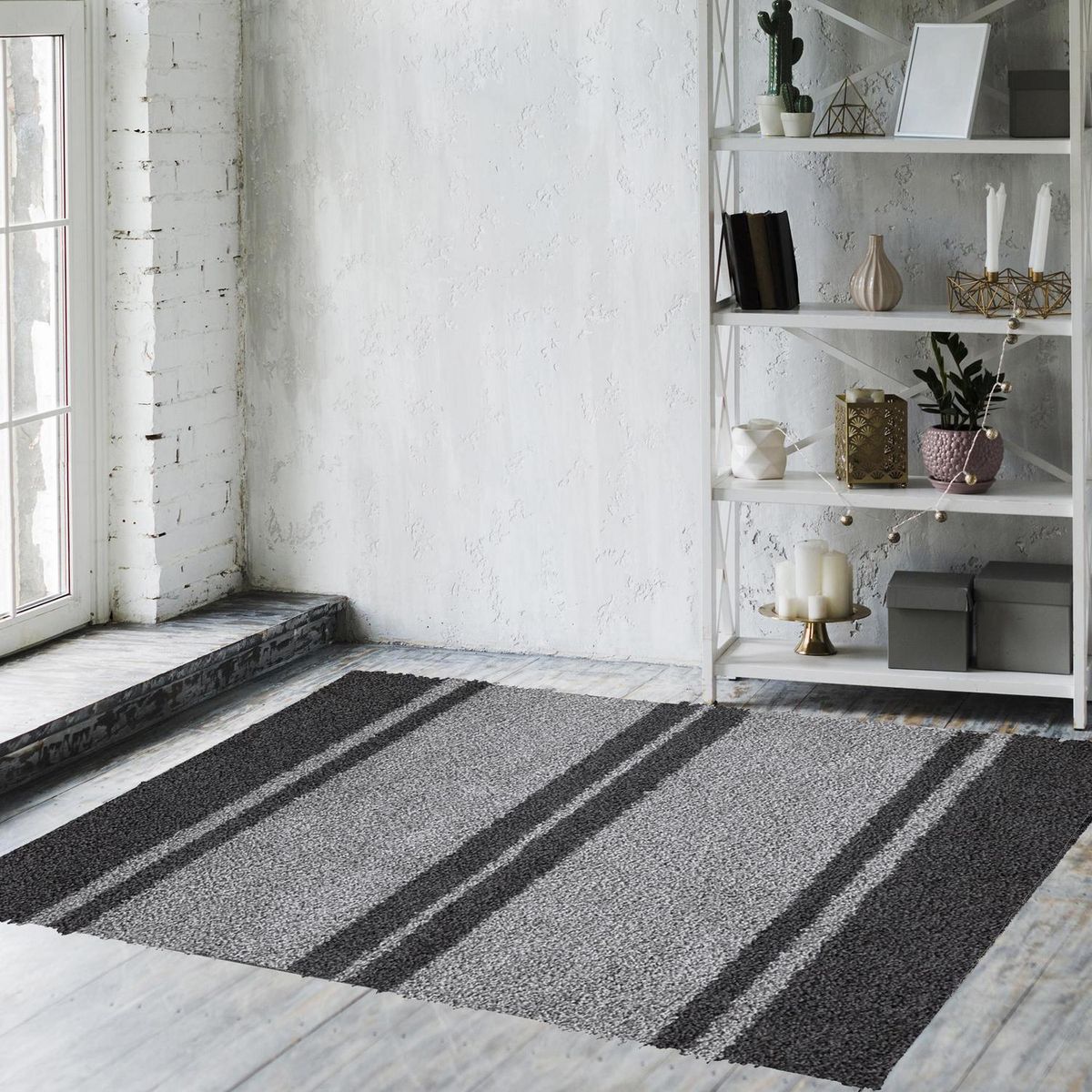 MASHINI - Alfombra shaggy reno 150x200 cm multicolor