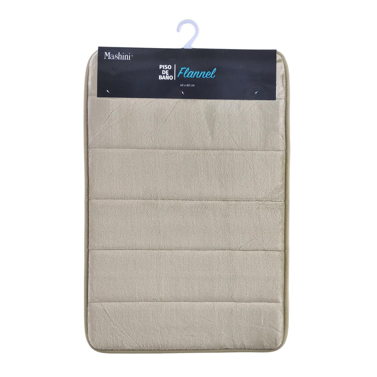 MASHINI - Piso de baño flannel 40x60 cm beige