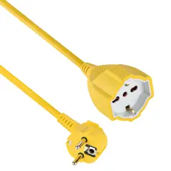 HALUX - Extensión Eléctrica Shuko 16A 1 Toma(s) 20 m Amarillo