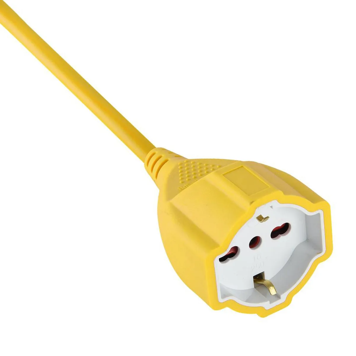 HALUX - Extensión Eléctrica Shuko 16A 4 Toma(s) 10 m Amarillo