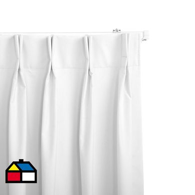 Cortinas de Telas Modelo Black Out Color Blanco Con Instalacin Y Riel Incluido Con Medidas en Ancho Entre  75 CMS A 240.