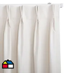 JUST HOME COLLECTION - Cortina Tela Black Out Crudo Ancho 100 cm a 200 cm Alto 75 cm a 240 cm