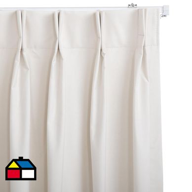 Cortinas de Telas Modelo Black Out Color Crudo Con Instalacin Y Riel Incluido Con Medidas en Ancho Entre  241 CMS A 260.