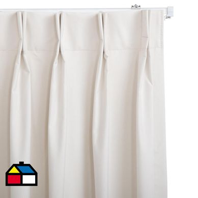 Cortinas de Telas Modelo Black Out Color Crudo Con Instalacin Y Riel Incluido Con Medidas en Ancho Entre  75 CMS A 240.