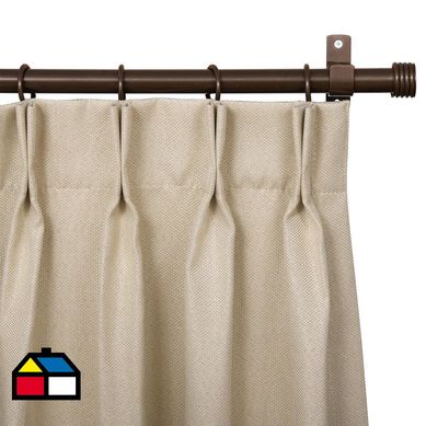 Cortinas de Telas Modelo Sun Out Color Beige Con Instalacin Y Barra Incluido Con Medidas en Ancho Entre  241 CMS A 260.