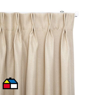 Cortinas de Telas Modelo Sun Out Color Beige Con Instalacin Y Riel Incluido Con Medidas en Ancho Entre  241 CMS A 260 C.