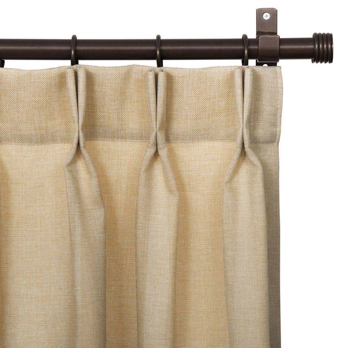 JUST HOME COLLECTION - Cortinas de Telas Modelo Tela Gruesa Color Beige Con Instalación Y Barra Incluido Con Medidas en Ancho Entre 75 CMS A 2