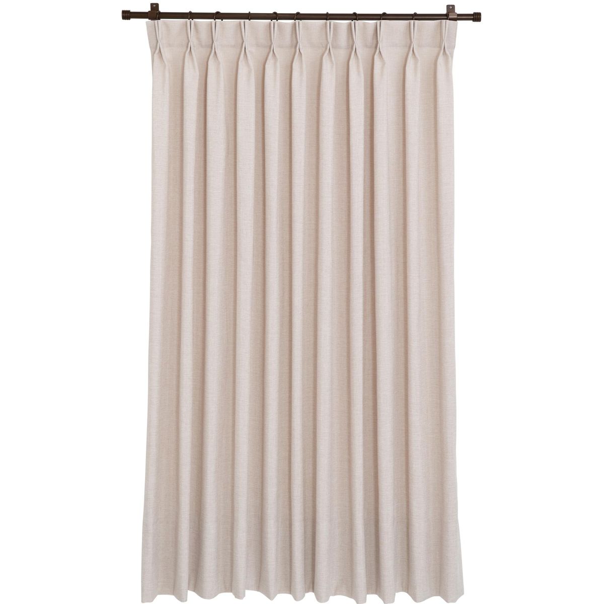 JUST HOME COLLECTION - Cortinas de Telas Modelo Tela Gruesa Color Crudo Con Instalación Y Barra Incluido Con Medidas en Ancho Entre 261 CMS A