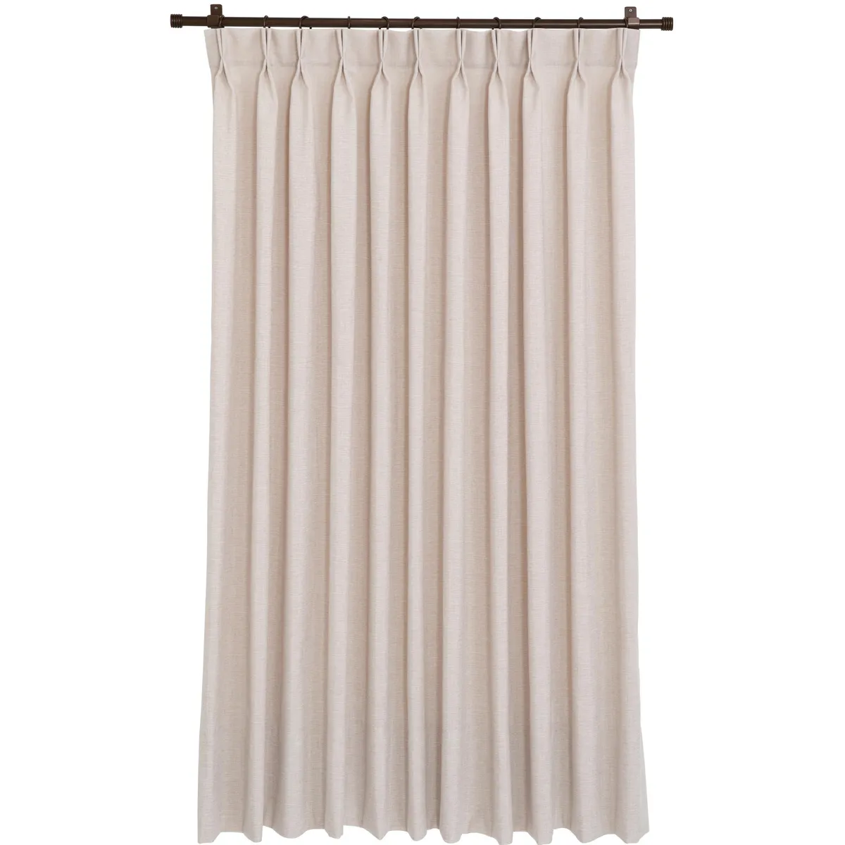 JUST HOME COLLECTION - Cortinas de Telas Modelo Tela Gruesa Color Crudo Con Instalación Y Barra Incluido Con Medidas en Ancho Entre 75 CMS A 2