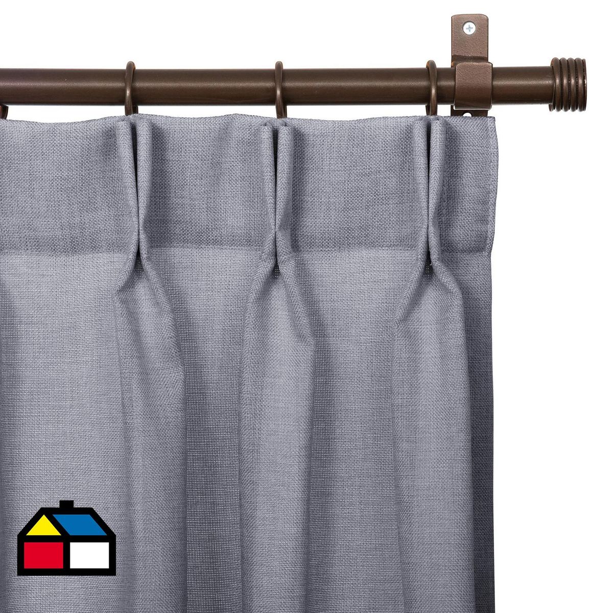 JUST HOME COLLECTION - Cortinas de Telas Modelo Tela Gruesa Color Gris Con Instalación Y Barra Incluido Con Medidas en Ancho Entre  261 CMS A 3