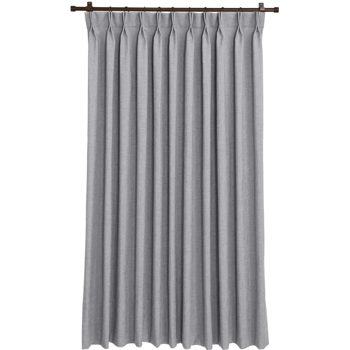 JUST HOME COLLECTION - Cortinas de Telas Modelo Tela Gruesa Color Gris Con Instalación Y Barra Incluido Con Medidas en Ancho Entre 261 CMS A 3