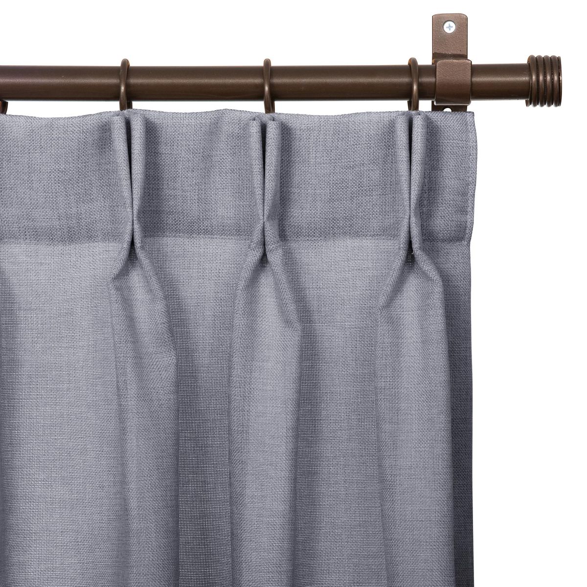 JUST HOME COLLECTION - Cortinas de Telas Modelo Tela Gruesa Color Gris Con Instalación Y Barra Incluido Con Medidas en Ancho Entre 261 CMS A 3