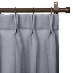 JUST HOME COLLECTION - Cortinas de Telas Modelo Tela Gruesa Color Gris Con Instalación Y Barra Incluido Con Medidas en Ancho Entre 75 CMS A 24