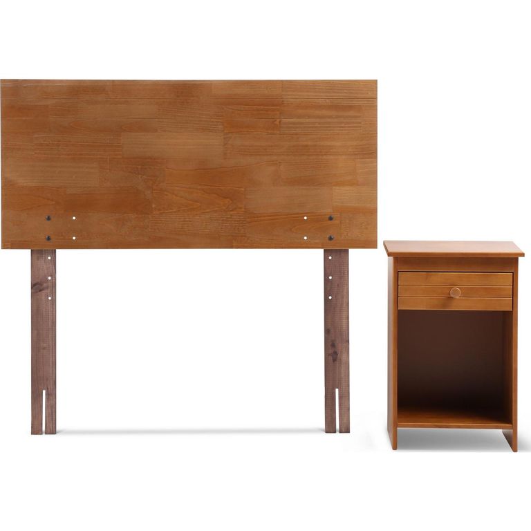Respaldo 1.5 Plazas + Velador Tabor
