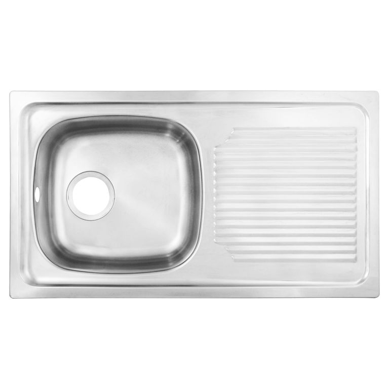 Lavaplatos Empotrado Derecho 1 Cubeta(s) 80x16x44 cm Acero inoxidable