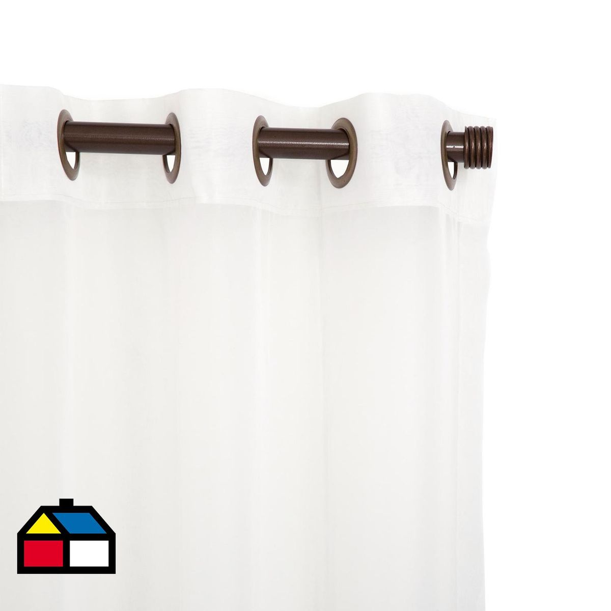 JUST HOME COLLECTION - Cortinas de Telas Modelo Ojetillo Italiana Color Crudo Con Instalación Y Barra Incluido Con Medidas en Ancho Entre  261