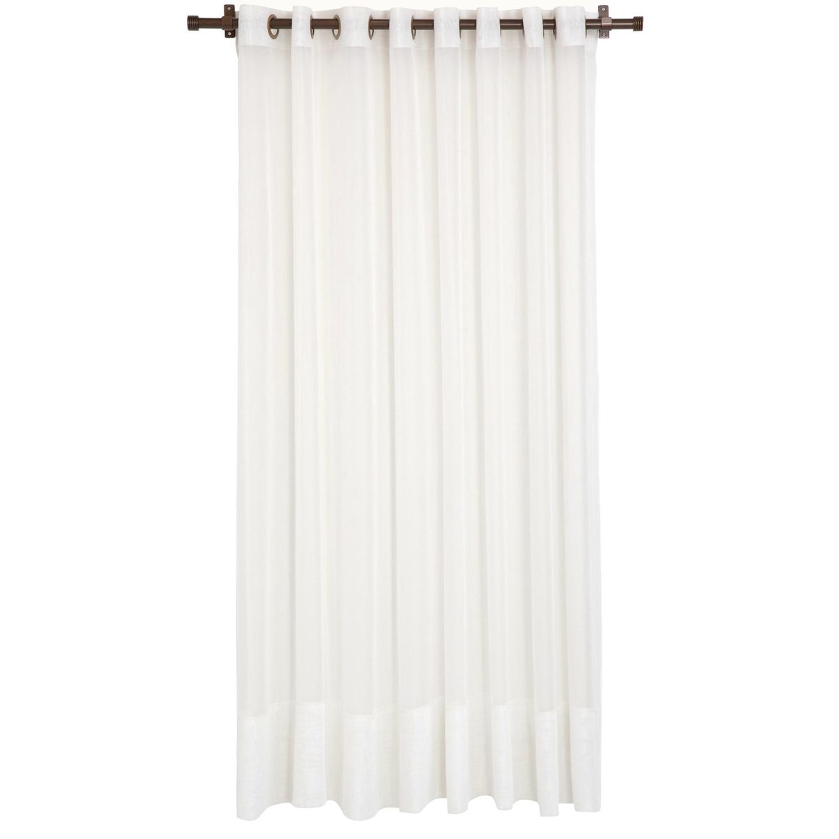 JUST HOME COLLECTION - Cortinas de Telas Modelo Ojetillo Italiana Color Crudo Con Instalación Y Barra Incluido Con Medidas en Ancho Entre 75 C