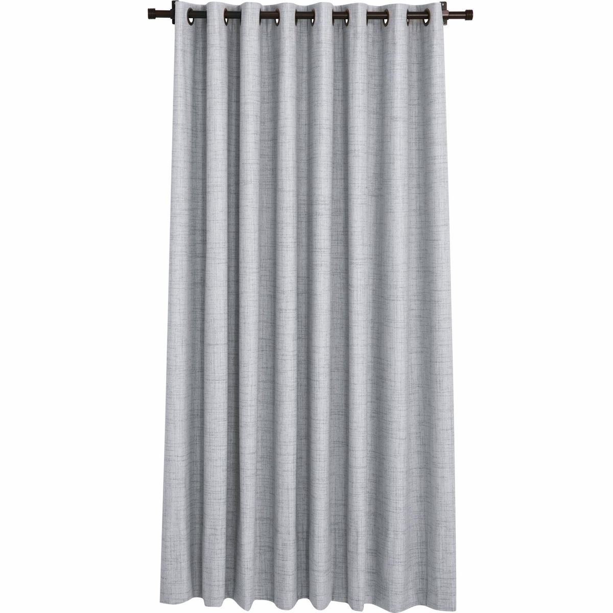 JUST HOME COLLECTION - Cortinas de Telas Modelo Ojetillo Black Out Lino Color Gris Con Instalación Y Barra Incluido Con Medidas en Ancho Entre