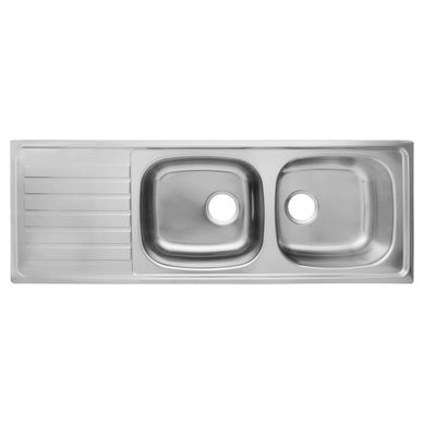 Lavaplatos 121,5 x 43,5 x 15, Empotrado, Acero inoxidable 18/10
