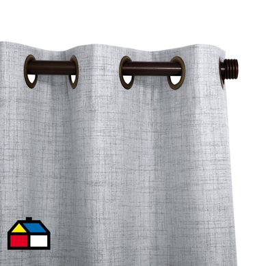 Cortinas de Telas Modelo Ojetillo Black Out Lino Color Gris Con Instalacin Y Barra Incluido Con Medidas en Ancho Entre