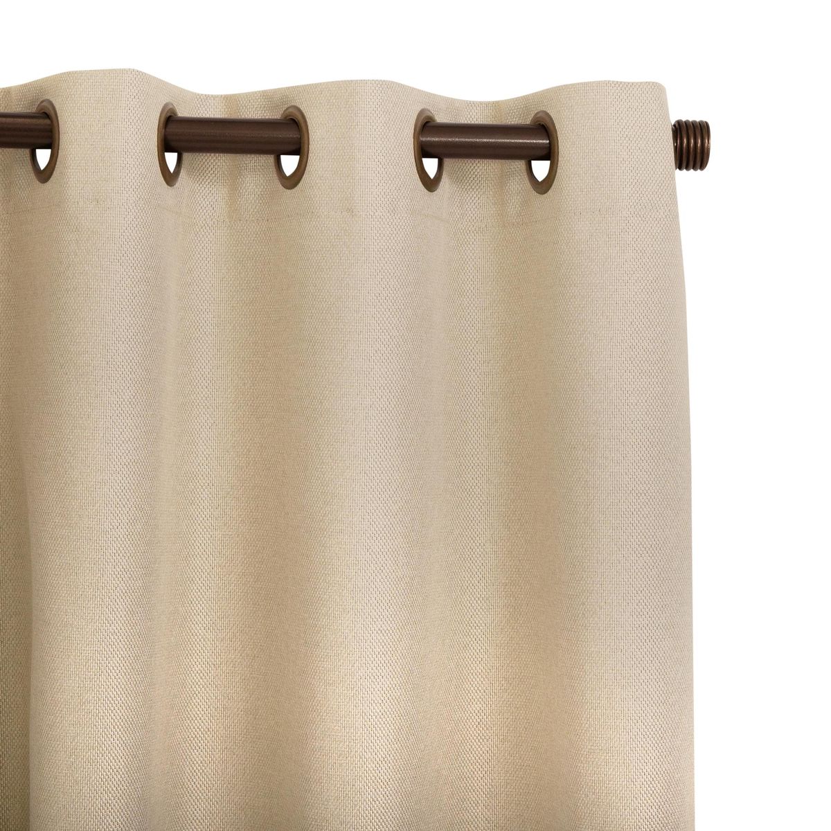 JUST HOME COLLECTION - Cortinas de Telas Modelo Ojetillo Sun Out Color Beige Con Instalación Y Barra Incluido Con Medidas en Ancho Entre  75 CM