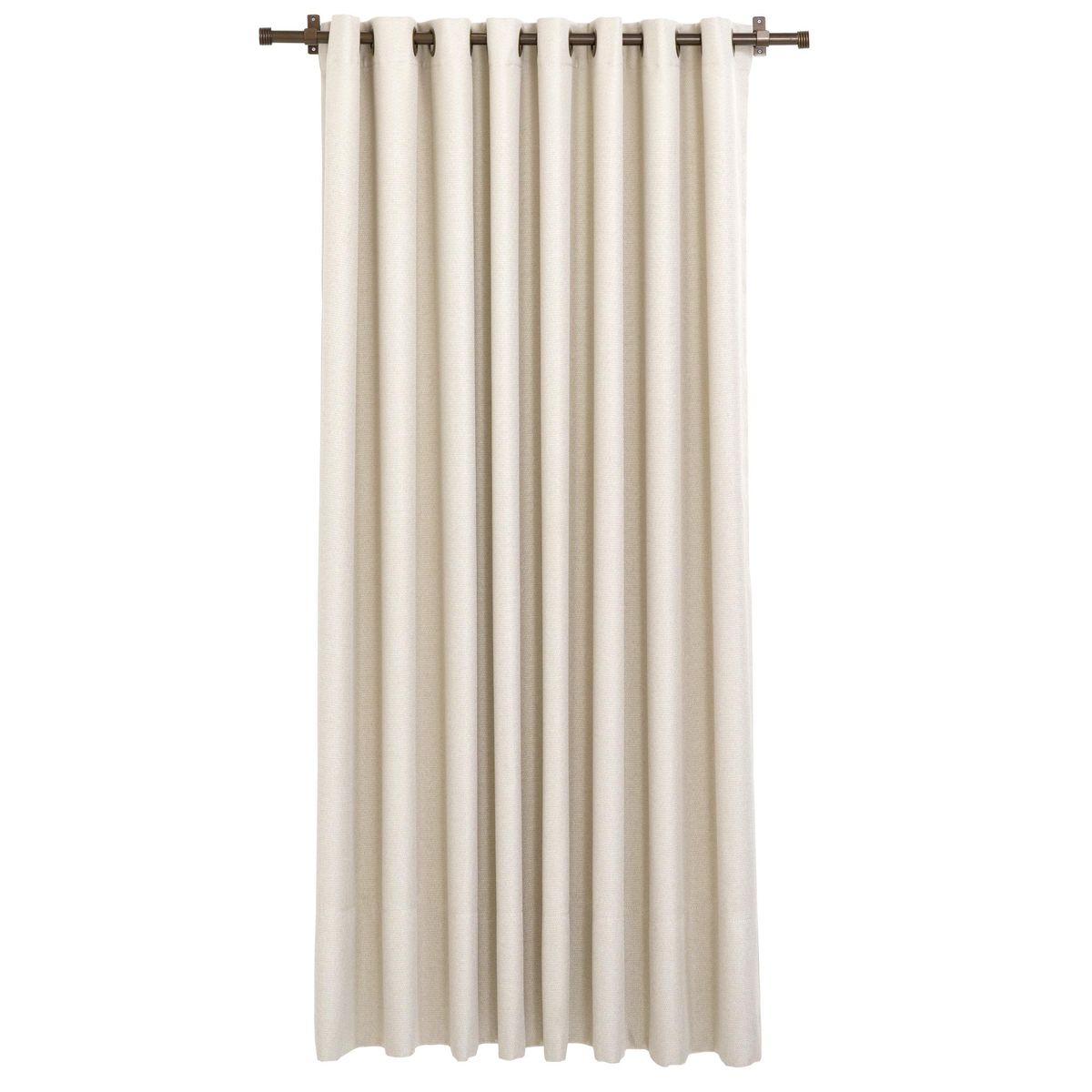 JUST HOME COLLECTION - Cortinas de Telas Modelo Ojetillo Sun Out Color Crudo Con Instalación Y Barra Incluido Con Medidas en Ancho Entre  241 C