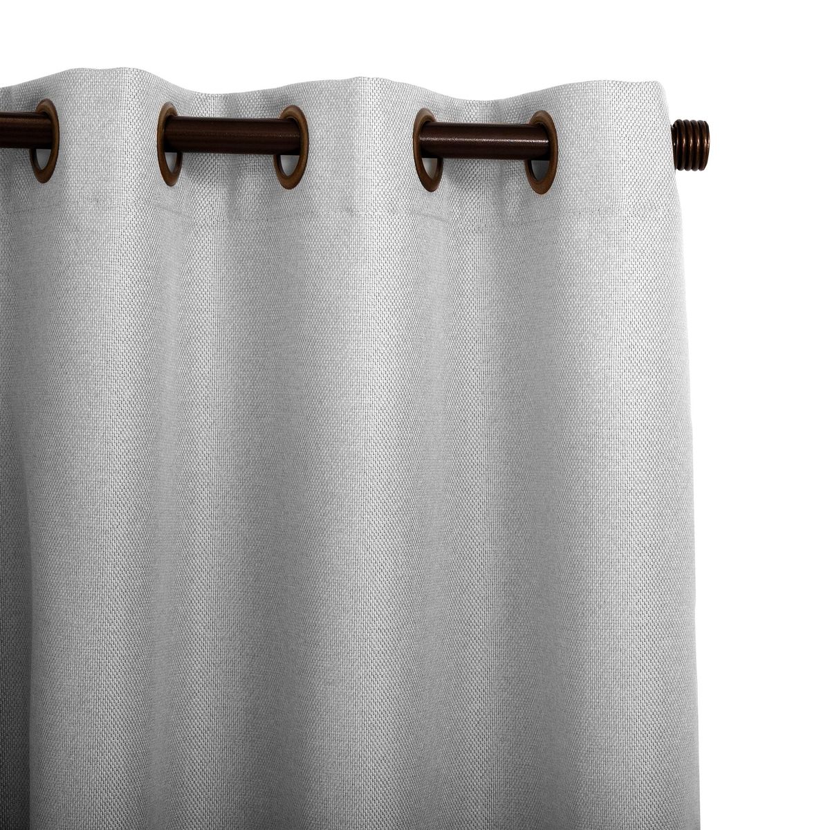 JUST HOME COLLECTION - Cortinas de Telas Modelo Ojetillo Sun Out Color Gris Con Instalación Y Barra Incluido Con Medidas en Ancho Entre 75 CMS