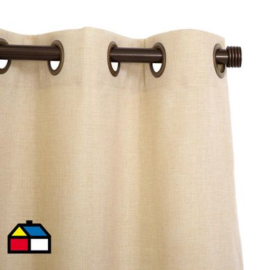 Cortinas de Telas Modelo Ojetillo Tela Gruesa Color Beige Con Instalacin Y Barra Incluido Con Medidas en Ancho Entre  2