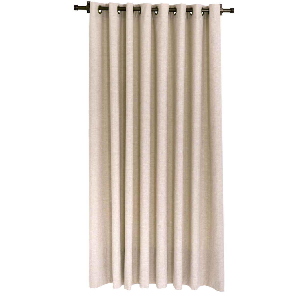 JUST HOME COLLECTION - Cortinas de Telas Modelo Ojetillo Tela Gruesa Color Crudo Con Instalación Y Barra Incluido Con Medidas en Ancho Entre 2