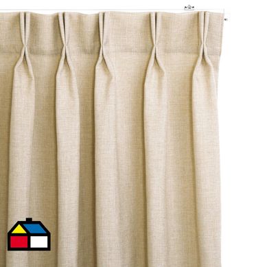 Cortinas de Telas Modelo Tela Gruesa Color Beige Con Instalacin Y Riel Incluido Con Medidas en Ancho Entre 261 cm