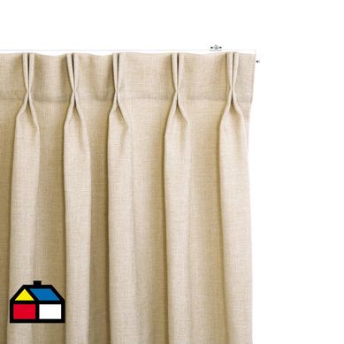 Cortinas de Telas Modelo Tela Gruesa Color Beige Con Instalacin Y Riel Incluido Con Medidas en Ancho Entre 241 cm