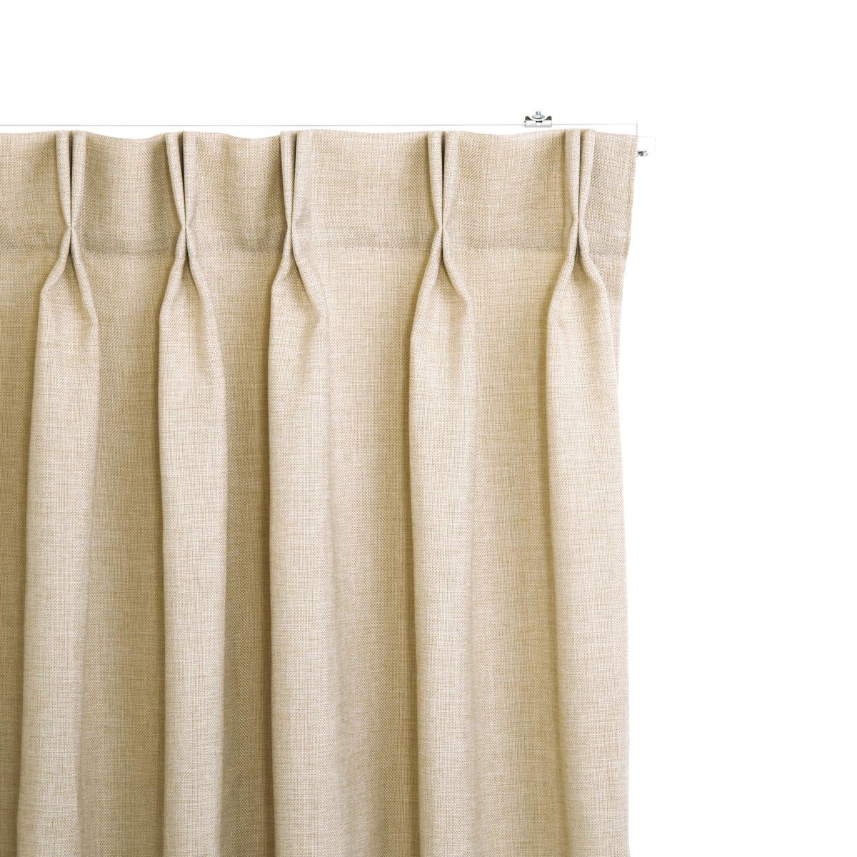 JUST HOME COLLECTION - Cortinas de Telas Modelo Tela Gruesa Color Beige Con Instalación Y Riel Incluido Con Medidas en Ancho Entre 241 cm