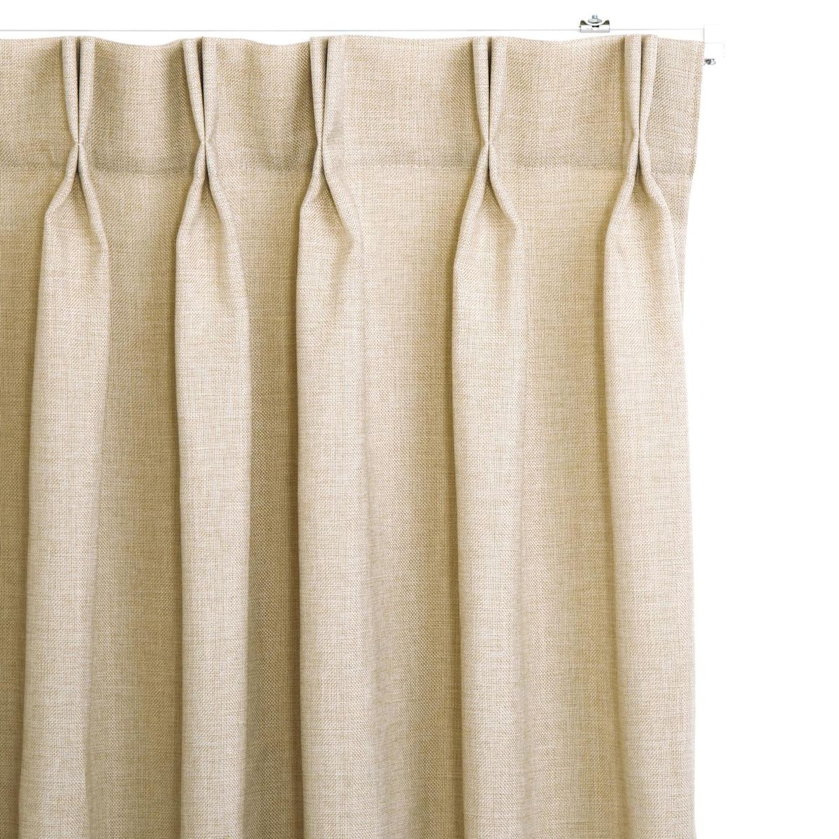 JUST HOME COLLECTION - Cortinas de Telas Modelo Tela Gruesa Color Beige Con Instalación Y Riel Incluido Con Medidas en Ancho Entre 261 cm