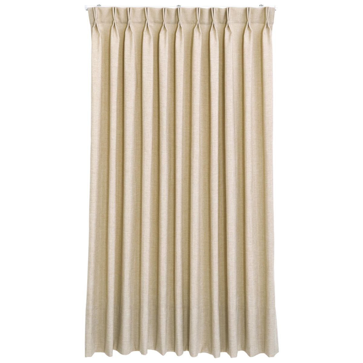 JUST HOME COLLECTION - Cortinas de Telas Modelo Tela Gruesa Color Beige Con Instalación Y Riel Incluido Con Medidas en Ancho Entre 261 cm