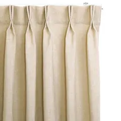 JUST HOME COLLECTION - Cortinas de Telas Modelo Tela Gruesa Color Beige Con Instalación Y Riel Incluido Con Medidas en Ancho Entre 241 cm