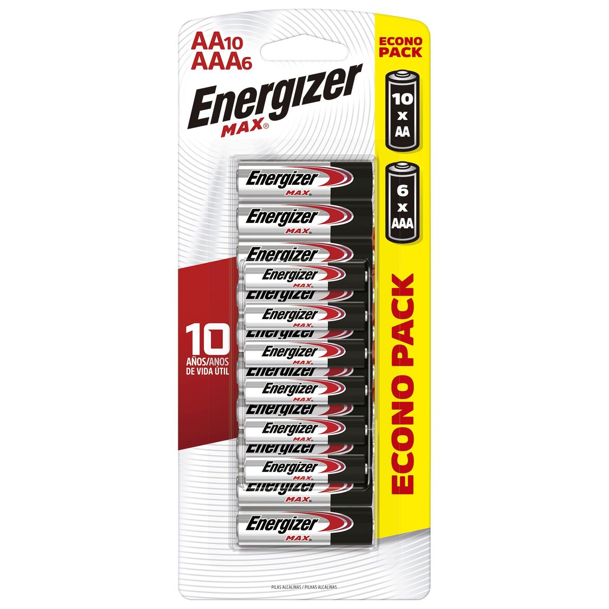 ENERGIZER - Pack de Pilas AAx10 + AAAx6