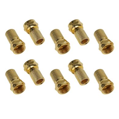 Pack 10 conectores atornillables tipo F RG-6