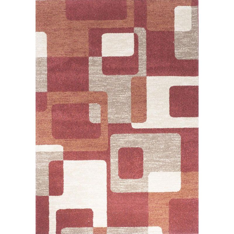 DIB - Alfombra access cubos 133x190 cm rojo
