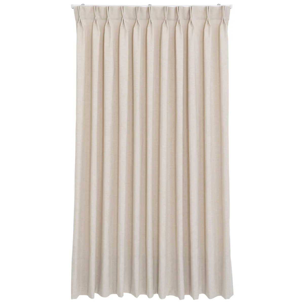 JUST HOME COLLECTION - Cortinas de Telas Modelo Tela Gruesa Color Crudo Con Instalación Y Riel Incluido Con Medidas en Ancho Entre 75 CMS A 240