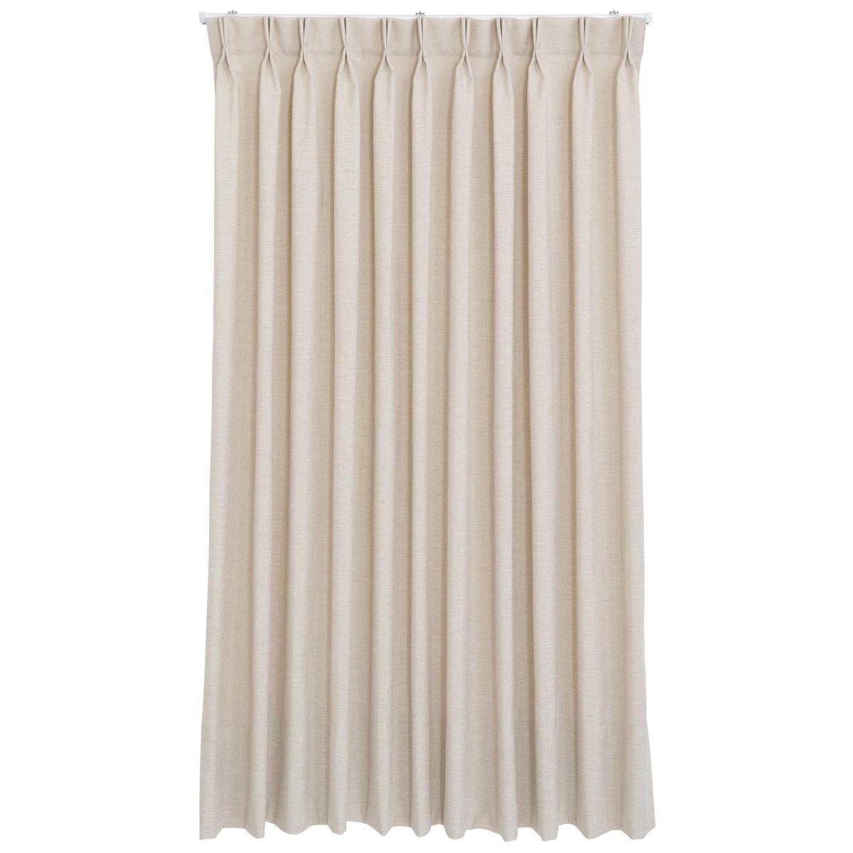 JUST HOME COLLECTION - Cortinas de Telas Modelo Tela Gruesa Color Crudo Con Instalación Y Riel Incluido Con Medidas en Ancho Entre 75 CMS A 240