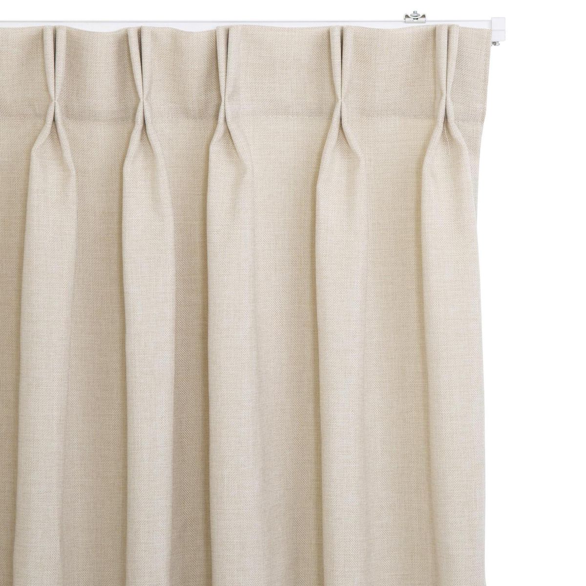 JUST HOME COLLECTION - Cortinas de Telas Modelo Tela Gruesa Color Crudo Con Instalación Y Riel Incluido Con Medidas en Ancho Entre 241 CMS A 26