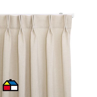 Cortinas de Telas Modelo Tela Gruesa Color Crudo Con Instalacin Y Riel Incluido Con Medidas en Ancho Entre 261 CMS A 32