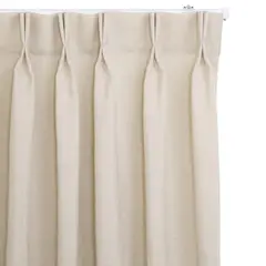 JUST HOME COLLECTION - Cortinas de Telas Modelo Tela Gruesa Color Crudo Con Instalación Y Riel Incluido Con Medidas en Ancho Entre 261 CMS A 32