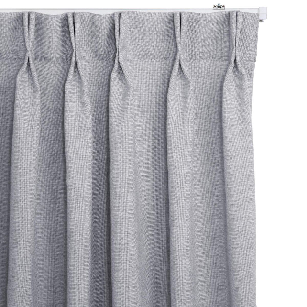 JUST HOME COLLECTION - Cortinas de Tela Gruesa Color Gris Con Instalación Y Riel Incluido Con Medidas en Ancho 75 CMS-240