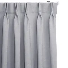 JUST HOME COLLECTION - Cortinas de Tela Gruesa Color Gris Con Instalación Y Riel Incluido Con Medidas en Ancho 75 CMS-240