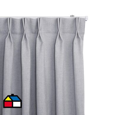 Cortinas de Telas Modelo Tela Gruesa Color Gris Con Instalacin Y Riel Incluido Con Medidas en Ancho Entre 75 CMS A 240
